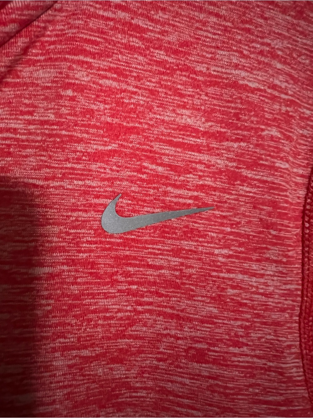 NIKE Running Classic Reflective Long Sleeve Athletic Quarter Zip Orange Wms Sz S - Picture 2 of 6